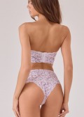 Дамска бразилиана с висока талия от щампована дантела INFIORE 4298 Blossom Rosa