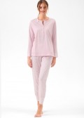 Дамска памучна пижама INFIORE 4234 Wildlove, Rosa/ yogurt