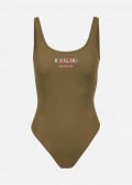 Цял бански костюм ICEBERG Heritage, olive