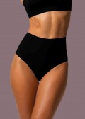 Дамска безшевна микрофибърна бикина с висока талия LORMAR Touch slip 4445, Nero