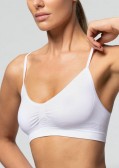 Безшевно бюстие с тънки презрамки POMPEA Seamless Brassiere, Bianco