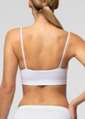 Безшевно бюстие с тънки презрамки POMPEA Seamless Brassiere, Bianco
