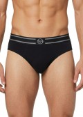 Мъжки слип с външен ластик Sergio Tacchini 9018, Black