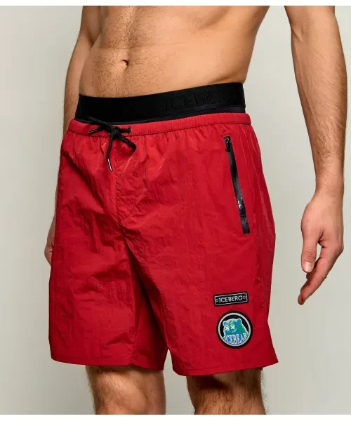 Мъжки плувни шорти ICEBERG Medium boardshort 2026, red
