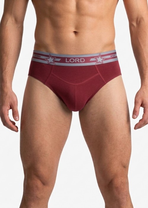 Слип външен ластик LORD 247 Sport Stars бордо