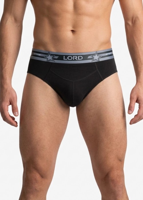 Мъжки слип с външен ластик LORD 247 Sport Stars черно