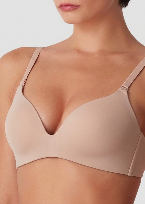 Сутиен с формовани подплатени чашки, без банели COTONELLA ADC16, Beige