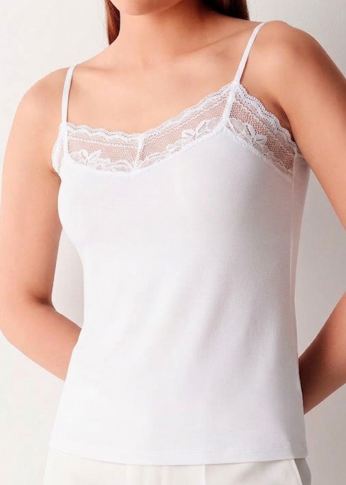 Дамски корсаж с тънки презрамки, модал COTONELLA ADC59, White