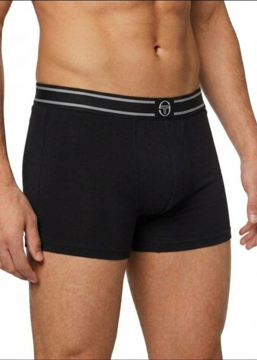 Мъжки боксер с външен ластик Sergio Tacchini 9017, Black